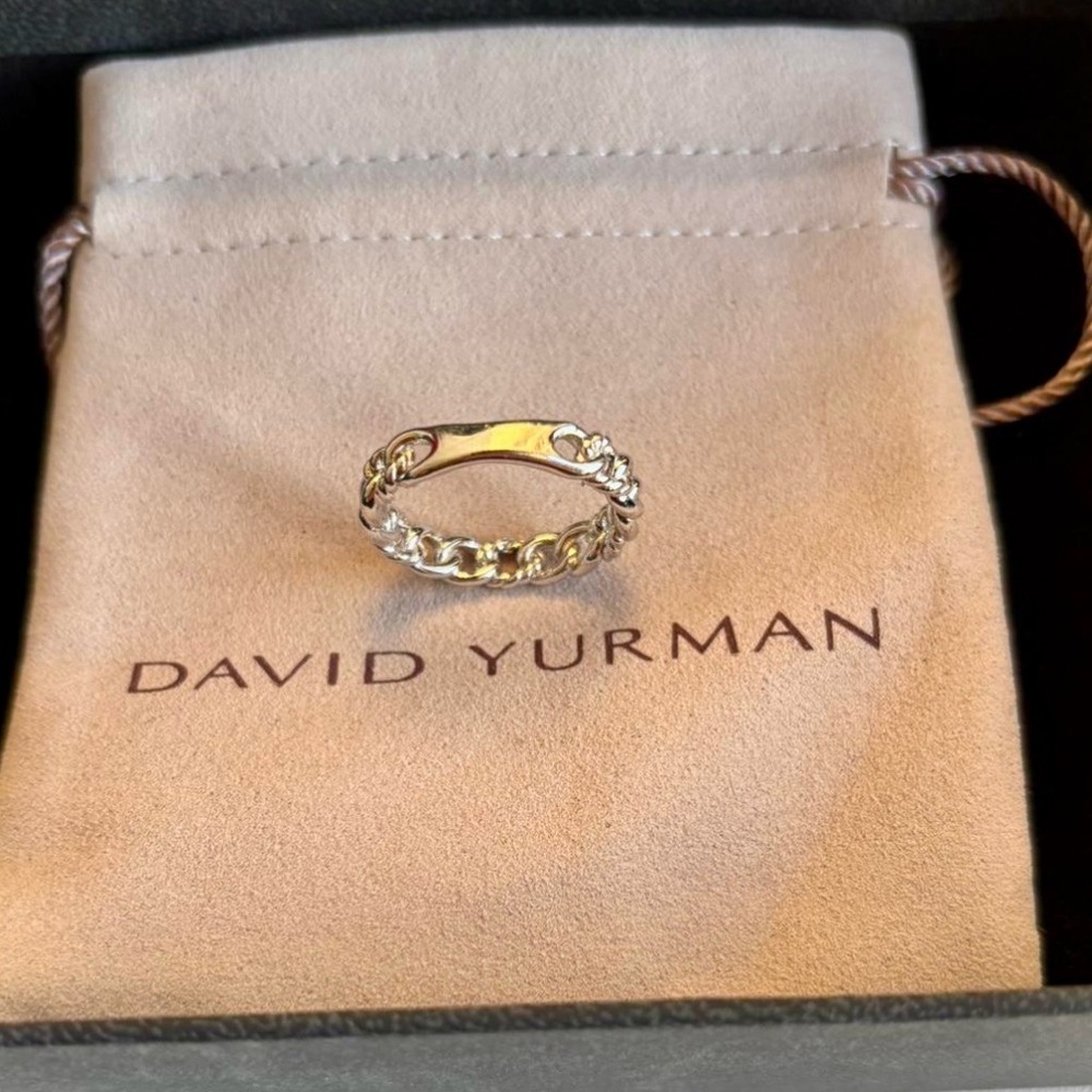 NWOT Belmont Curb Link Band Ring, Sterling Silver, Size 9 - Picture 2 of 3